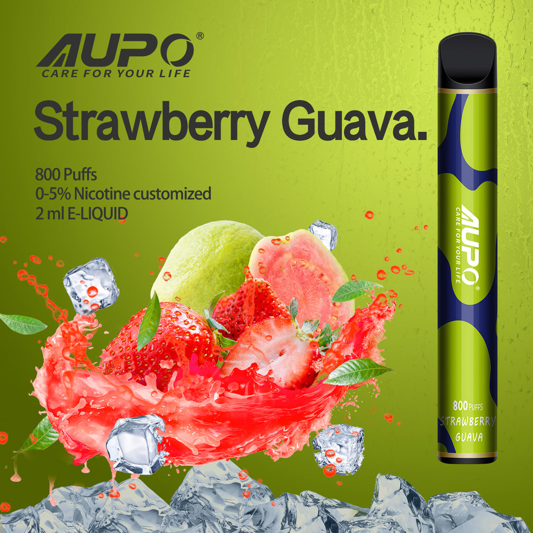 E-Tigareta Vape de Unica Folosinta 800 Pufuri 2ml Strawberry Guava